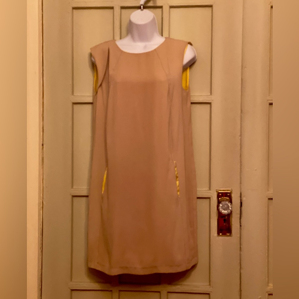 Sfera Joven Dress Size Medium | Color: Beige /Yellow- Beauty and Unique Details